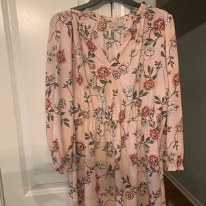 Loft long sleeve floral dress